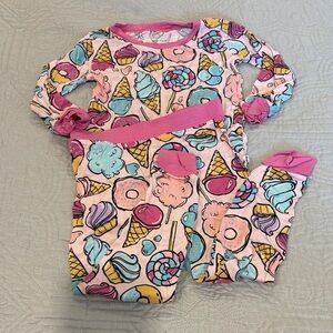 LITTLE SLEEPIES | Colorful Ice Cream and Candy Print Pajama Set | 12-18month